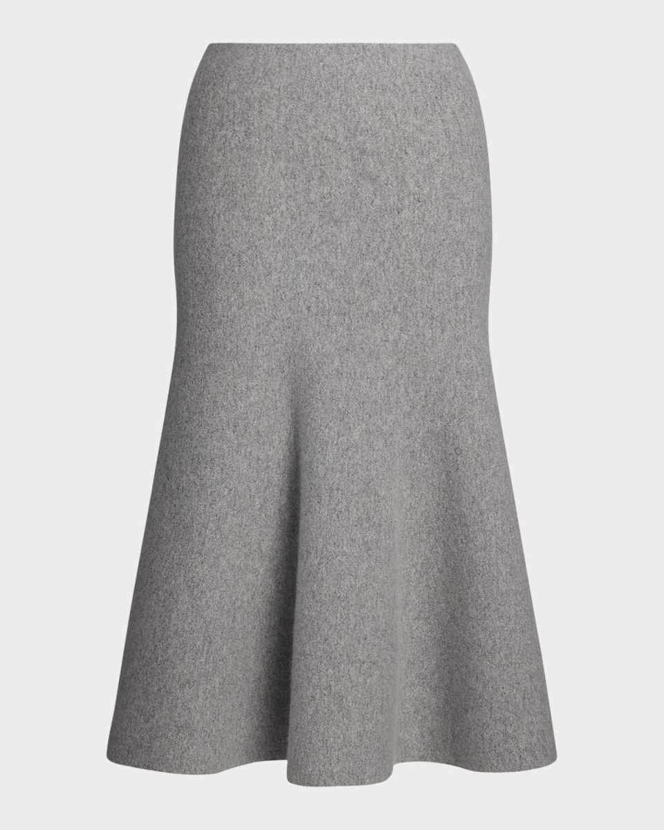 Cashmere-Blend Flare Skirt